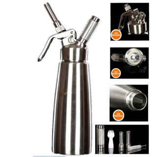 กระบอกวิปปิ้งครีม Stainless Steel 500ml สแตนเลสแท้100%