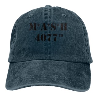 ใหม่ หมวกยีน ผ้าฝ้าย ลาย Mash 4077Th สไตล์เรโทร ปรับได้ สําหรับแฟนซี ใส่ไปทะเล โทรทัศน์ XQ