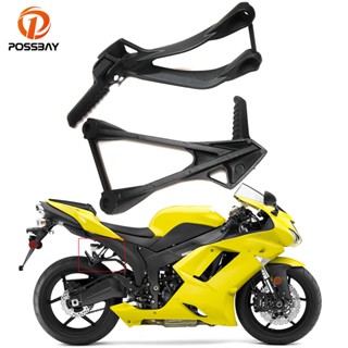 【สไตล์ฮอต】ที่พักเท้าผู้โดยสาร ด้านหลัง สําหรับรถจักรยานยนต์ Kawasaki ZX6R 2005 -2008 Estriberas Moto Bike