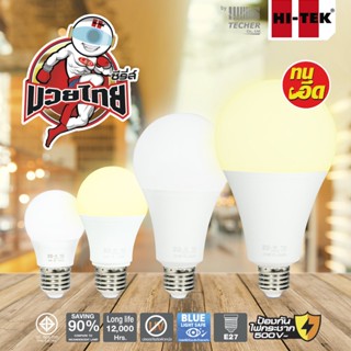 แบรนด์ขึ้นห้าง ถูกกว่าห้าง!! หลอดไฟ LED HI-TEK มวยไทย ซีรี่ ทน อึด ป้องกันไฟกระชาก ขั้ว E27 ขนาด 3W 5W 8W 10W 14W 16W...