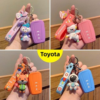 เคสกุญแจรีโมทรถยนต์ ซิลิโคน สําหรับ Toyota Yaris Camry Corolla Vios Wigo Hiace Agya Fortuner Raize Veloz RAV4 Rush Avanza Innova Hilux Alphard Prado