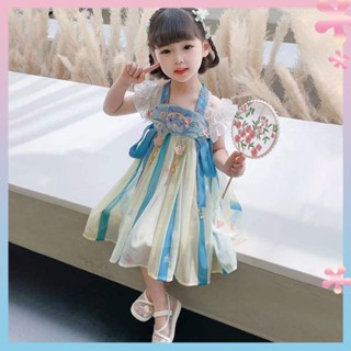 Girls Chinese dress summer dress 2023 new western style summer childrens dress baby girls summer princess dress