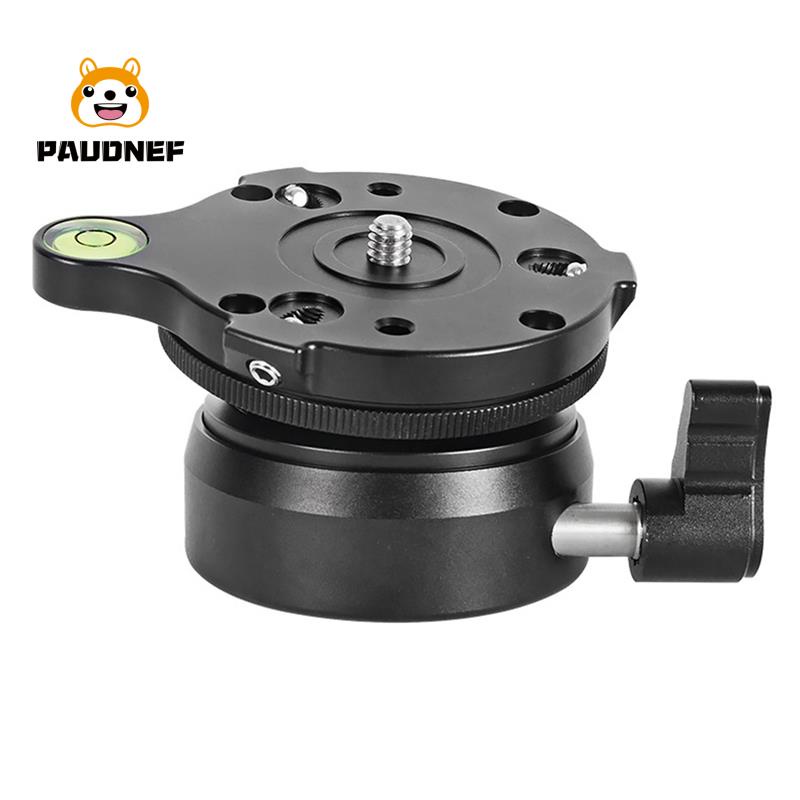 DY-60N Tripod Head Leveling Base Adjusting Plate with Bubble Level for DSLR Camera
