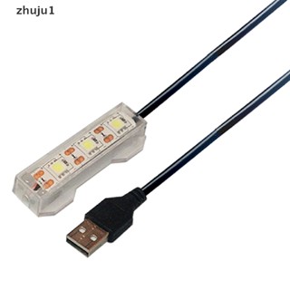 [zhuju1] โคมไฟตั้งโต๊ะ LED พลาสติก ขนาดเล็ก ชาร์จ USB สําหรับตกแต่งตู้ปลา