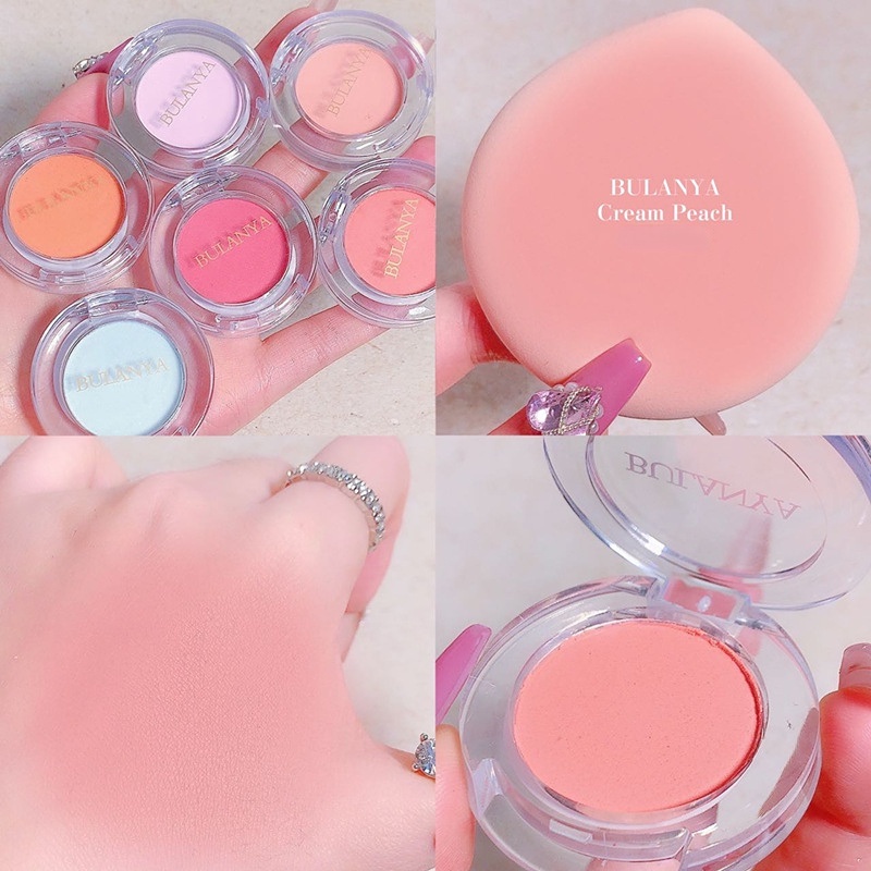 บลัชออน 1 สี ครีม เงา สูง สีส้ม มาการอง พีช ธรรมชาติ แอปริคอท สีนู้ด ชมพู ฟ้าอ่อน เนื้อแมตต์ กระจ่างใส สําหรับผู้หญิง ผู้ชาย นักเรียน หวาน น่ารัก ใช้ประจําวัน
