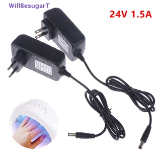 [WillBesugarT] อะแดปเตอร์ชาร์จพาวเวอร์ซัพพลาย 24V 1.5A 36W ปลั๊ก EU AC 100-240V [ใหม่]