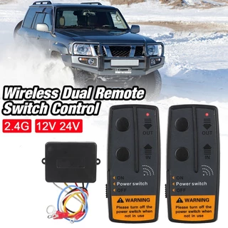 2.4g 12V 24V ไฟฟ้า Winch สวิทช์รีโมทคอนโทรลไร้สายสําหรับ Off-Road ATV Trailer 72W