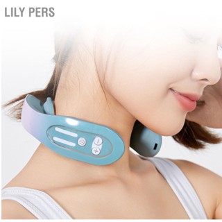  Lily PERS เครื่องนวดคอพัลส์อุ่น 12W 5V 3 วินาทีความร้อนปรับความแรงได้บรรเทาความเมื่อยล้าคอนวดสำหรับผู้หญิงผู้ชาย