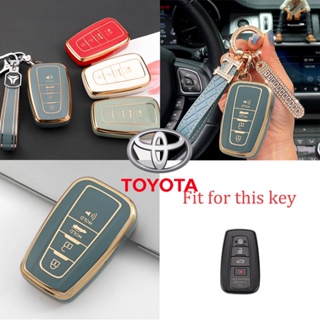 เคสรีโมทกุญแจรถยนต์ TPU สําหรับ Toyota Corolla Prius Camry CHR C-HR RAV4 Altis Land Cruiser Prado Keyless