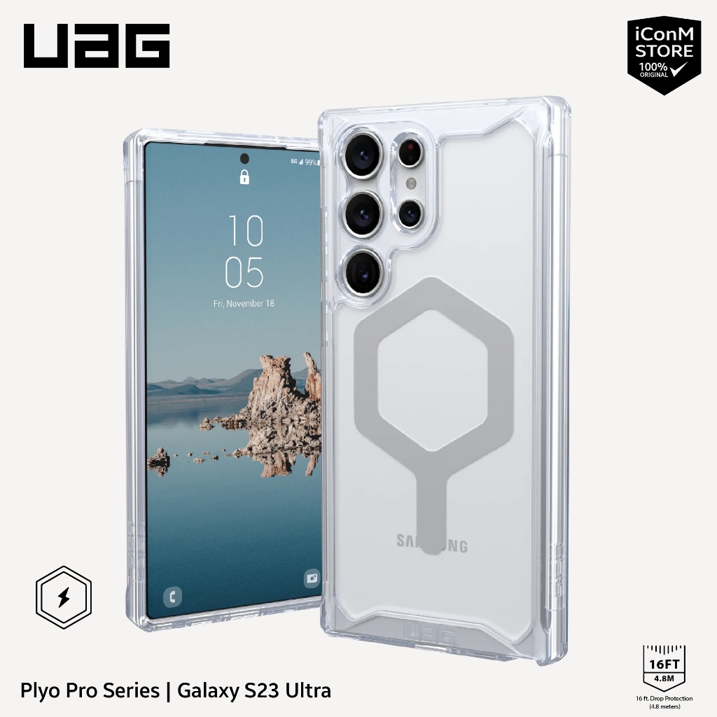 Uag PLYO เคสแม่เหล็ก สําหรับ Samsung Galaxy S24 + ultra S22 s23 ใส กันกระแทก Mione ใส iPhone เคส