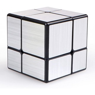 Qiyi Cube 2x2x2 ลูกบาศก์กระจก ความเร็วสูง รูปทรงต่างกัน ของเล่นปริศนา สีเงิน