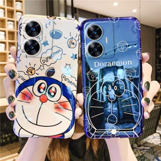 เคสโทรศัพท์มือถือ ยางนิ่ม ลายโดราเอมอน บลูเรย์ แวววาว สําหรับ Realme C55 2023 C55 NFC 2023