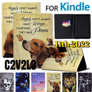 เคสหนัง กันกระแทก พร้อมขาตั้ง สําหรับ Amazon All-New Kindle 11th Generation 2022 6 นิ้ว C2V2L3