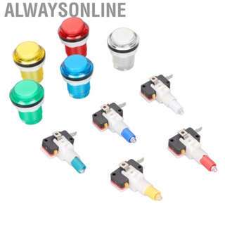 Alwaysonline 32mm Arcade Game Push Button 5 Colors  Light Self Reset DIY Arcade Machine Button Switch for Gamepads new