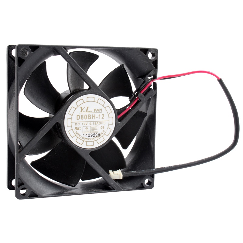 YL D80BH-12 8 ซม.8 ซม.8025 12V 0.18A แชสซีพัดลมระบายความร้อน