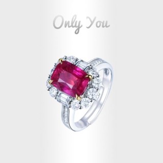 Only You แหวนเงิน S925 รูปนกพิราบ ประดับเพชร สีแดง หรูหรา