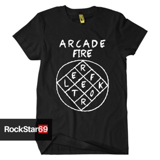 oversize T-shirt Kaos Band Arcade Fire รองเท้าผ้าใบลําลอง ขนาดใหญ่ สําหรับผู้ใหญ่ ไซซ์ S - 7XL | เสื้อยืด พรีเมี่ยม S-5X