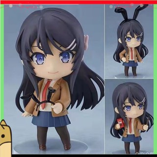 โมเดลฟิกเกอร์ Pvc รูป Nendoroid Rascal Does Not Dream of Bunny Girl Senpai Sakurajima Mai 1124 ขนาด 10 ซม. สําหรับเก็บสะสม