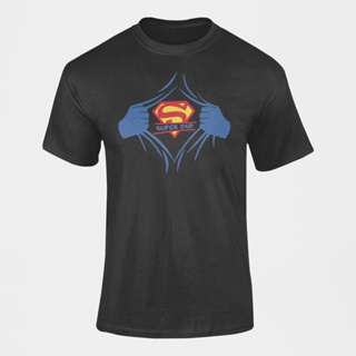 [S-5XL] ผ้าฝ้าย ลาย Super Man Inspired Super Dad ของขวัญวันพ่อ สําหรับผู้ชาย