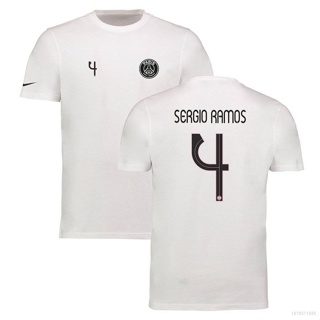 เสื้อยืดกีฬาแขนสั้น ลายทีมชาติฟุตบอล Paris Saint-Germain Ramos YP2 พลัสไซซ์ PY2