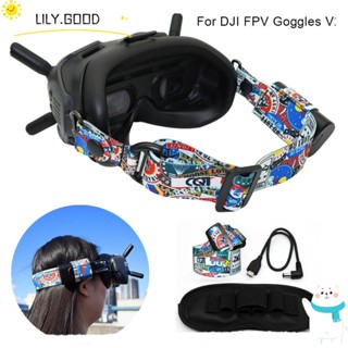 Lily สายคล้องหัวโดรน ทนทาน พร้อมรูแบตเตอรี่ สําหรับ DJI FPV Goggles V2