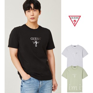 [Guess Korea] ใหม่ เสื้อยืดแขนสั้น ทรงสามเหลี่ยม ไร้ขอบ 2023