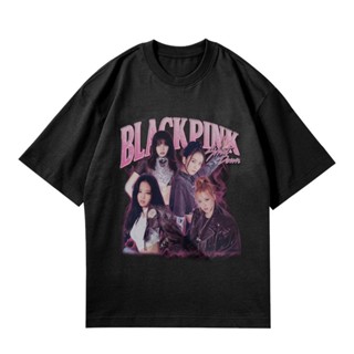 [S-5XL] เสื้อยืดแขนสั้นลําลอง ผ้าฝ้าย พิมพ์ลาย KPOP BLACKPINK SHUT DOWN JISOO JENNIE ROSé Lisa แฟชั่นฤดูร้อน สไตล์ฮาราจู