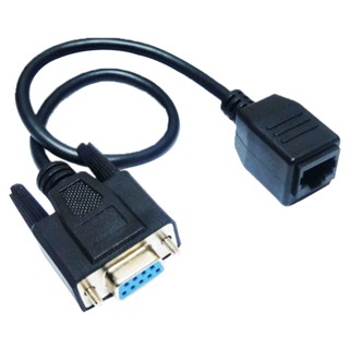 สายเคเบิลเครือข่ายอนุกรม DB9 ตัวเมีย เป็น RJ45 ตัวเมีย RJ45 DB9 เป็น RJ45 8P8C Serial