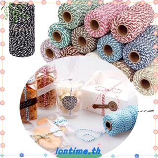 Lontime สายเชือกผ้าฝ้าย 100 เมตร / ม้วนสําหรับทํางานฝีมือ Diy