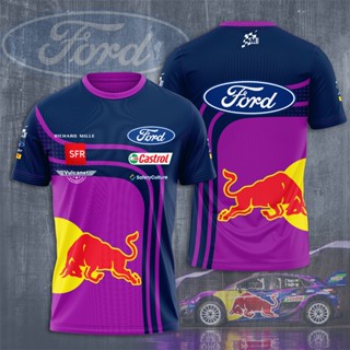 เสื้อยืดแขนสั้น พิมพ์ลาย M-Sport Ford Red Bull Racing Team แฟชั่นฤดูร้อน สําหรับผู้ชาย และผู้หญิง 2023