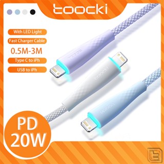 Toocki สายเคเบิล USB C 20W Type C ชาร์จเร็ว สําหรับโทรศัพท์มือถือ 14 13 Pro Max