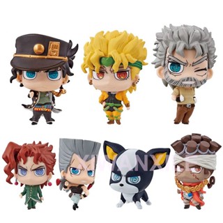 ฟิกเกอร์ อนิเมะ JoJo Bizarre Adventure Kakyoin Noriaki Stardust Crusaders Dio Brando Kujo Jotaro ของเล่นสําหรับเด็ก 7 ชิ้น ต่อชุด