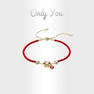Only You สร้อยข้อมือเงิน S925 จี้รูปกระทิงนําโชคน่ารัก สีแดง