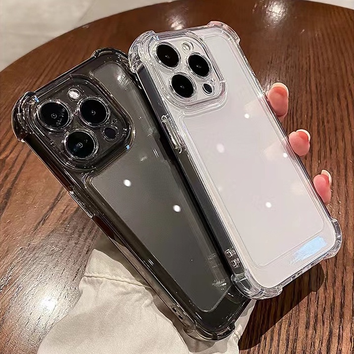 เคสโทรศัพท์มือถืออะคริลิคใส แบบแข็ง กันกระแทก หรูหรา สําหรับ for iPhone 16 15 Pro Max 14 11 12 13 XS Max X XR 7 8 Plus