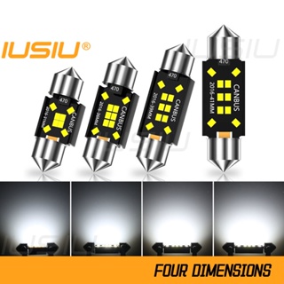 Iusiu หลอดไฟ Led 31 มม. 36 มม. 39 มม. 41 มม. 12v สีขาว สําหรับติดด้านข้างประตูรถยนต์ C5W C10W