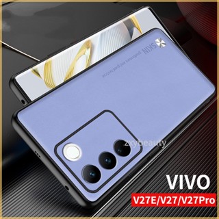 เคสโทรศัพท์มือถือหนัง ซิลิโคนนิ่ม ผิวด้าน หรูหรา สําหรับ VIVO V27E 5G V27 Pro V27 E V27Pro