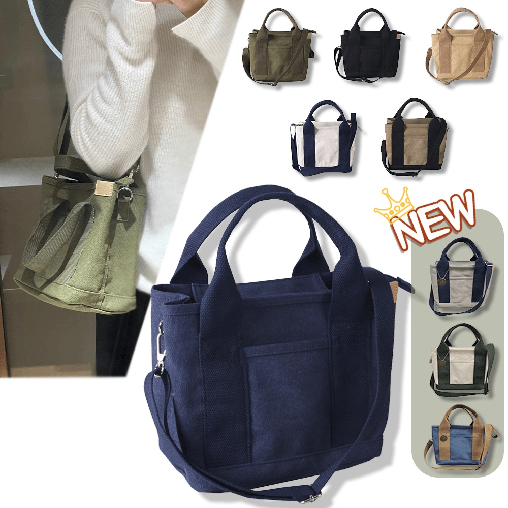 ขายดี ROSE NOIRE กระเป๋าถือ กระเป๋าสะพายไหล่ ผ้าแคนวาส มีซิป ปรับได้ หลายชั้น คุณภาพสูง