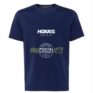 Ka1o Hoka One One Mens Short Sleeve Tshirt Navy Blue New Spring And Summer Lettering Printed Tshirt_01