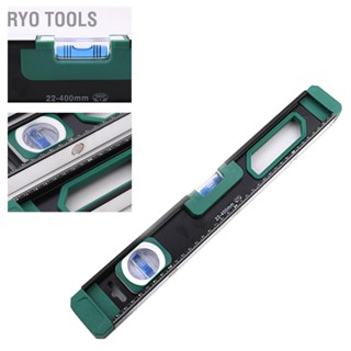 Ryo Tools ไม้บรรทัดวัดระดับแม่เหล็กพร้อมสเกลอลูมิเนียมอัลลอยด์เครื่องวัดฟองแนวนอนแบบพกพาเครื่องมือวัด