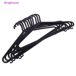 Brightsun 10pcs Black Adult Clothing Hanger Plastic Hangers Organizer Dry Clothes Rack NEW