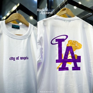 เสื้อยืดผ้าฝ้าย ลอส แองเจลิส เลเกอร์ส NBA T-shirt พิมพ์ลาย สำหรับผู้ชาย และผู้หญิง City Of Angels Cotton USA เสื้อยืด