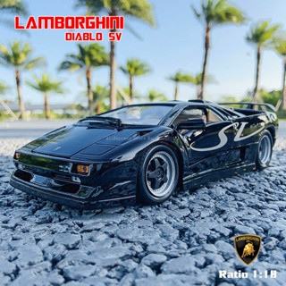 โมเดลรถยนต์ Maisto 1:18 Lamborghini Diablo SV สไตล์เรโทร