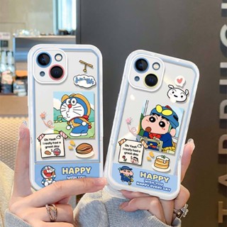 เคสโทรศัพท์มือถือ TPU ใส กันกระแทก ลายแมวสีฟ้า สําหรับ IPhone 14 Pro Max 13 11 12 Pro Max XS X XR SE 2020 6S 8 7 Plus