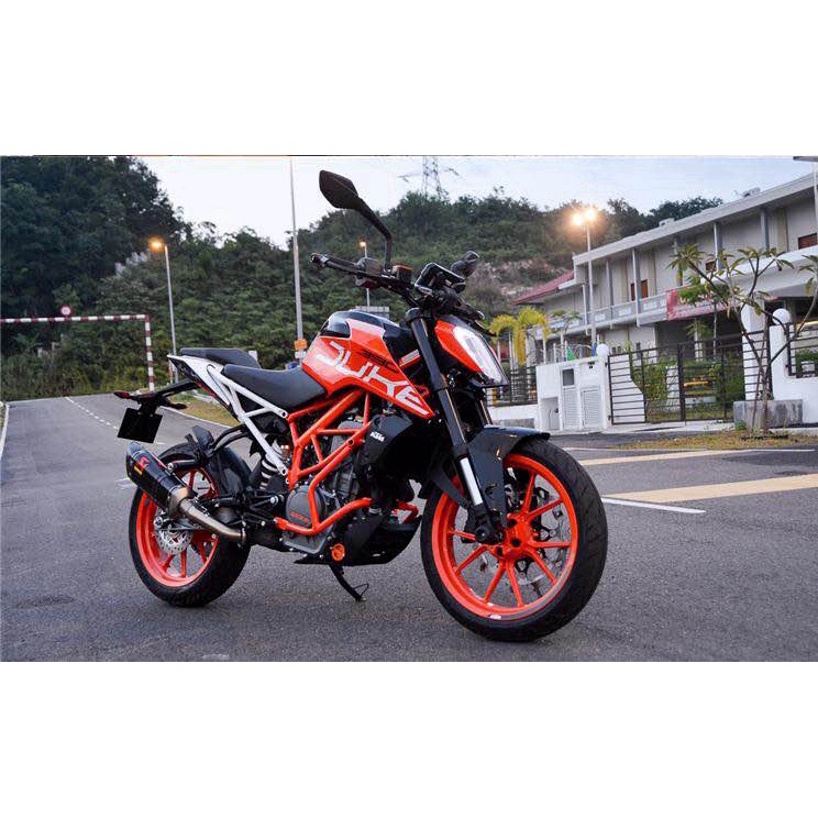 HFMOTO รถจักรยานยนต์ไอเสียท่อกลางสําหรับ KTM DUKE 250 DUKE390 2017 2018 มอเตอร์