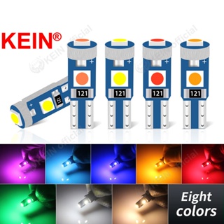 Kein แผงหลอดไฟ Led T5 W3W W1.2W 27 73 74 86 206 3SMD 3030 สีขาวอบอุ่น สําหรับรถยนต์ รถจักรยานยนต์