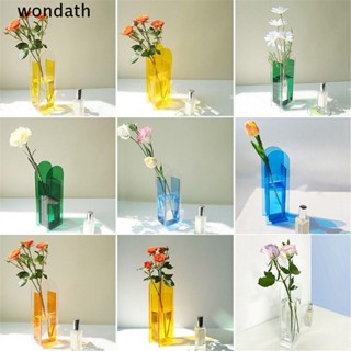 Wonda แจกันดอกไม้ไฮโดรโปนิก อะคริลิค สีรุ้ง สําหรับตกแต่งโต๊ะ