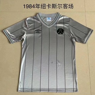 เสื้อกีฬาแขนสั้น ลายทีมชาติฟุตบอล Newcastle Away 1984 ชุดเยือน สีเทา สไตล์เรโทร ไซซ์ S - XXL