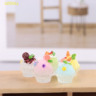 [cxSZDOLL] ถ้วยไอศกรีม ขนมหวาน ขนาดเล็ก สําหรับตกแต่งบ้านตุ๊กตา 5 ชิ้น