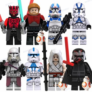 บล็อกตัวต่อฟิกเกอร์ 501Jet Trooper Darth Maul Obi-Wan Commander Bacara Rey Kylo Space Wars ขนาดเล็ก ของเล่นสําหรับเด็ก