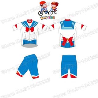 [ลดราคา] ชุดเสื้อกีฬาแขนสั้น ลายการ์ตูนเซเลอร์มูน สําหรับเด็กผู้ชาย และเด็กผู้หญิง